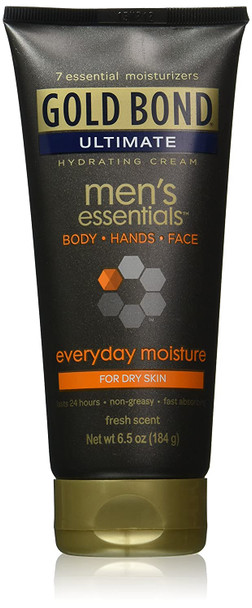 Gold Bond Ultimate Men's Essentials Everyday Formula Hydrating Cream, 6.5 Ounces (1 Pack)