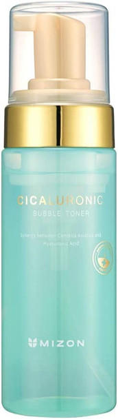 MIZON Cicaluronic Bubble Toner, Hyaluronic Acid, Soothing, Moisturizing, Natural Ingredients (8.15 oz)