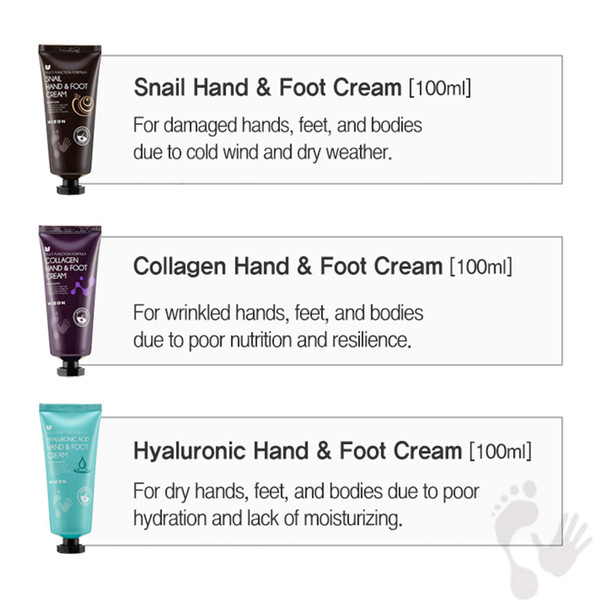 Mizon Hand Cream for Dry Cracked Hands, Moisturizing and Soothing Hand Cream with Snail Ingredients for Dry Skin, Dry Hands, Elbows and Heel Soothing, Cracked Skin Repair 100ml 3.38 fl oz