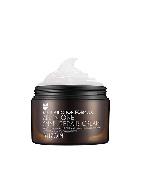 MIZON All In One Snail Repair Cream, Day and Night Face Moisturizer with Snail Mucin Extract, Recovery Cream, Korean Skincare, Wrinkle & Blemish Care (120ml, 4.06 fl oz)