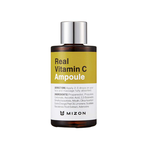 MIZON Real Vitamin C Ampoule, Pure Vitamin C, No Water Added,10 Ingredients, Tone correction treatment, Nutrition, Face Moisturizer