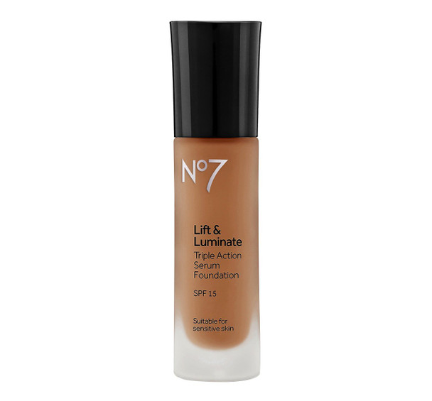 No7 Lift & Luminate Triple Action Serum Foundation SPF 15 Tan Shades Toffee 1oz, pack of 1