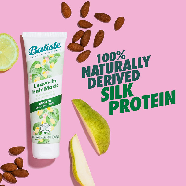 Batiste Heat Protectant For Hair & Leave In Conditioner Hair Mask, Smooth Formula, Hair Conditioner for Dry or Wet Hair, Infused with vitamin E for Enhancing Haircare, 4.3oz.