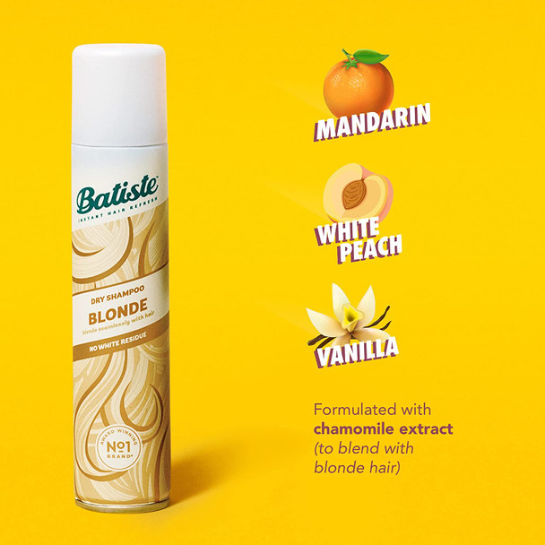 Batiste Dry Shampoo, Brilliant Blonde, 6.73 fl. oz. (Pack of 3)