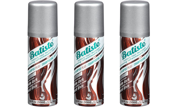 Batiste Dry Shampoo Divine Dark Mini Travel Size 1.6 oz (Value Pack of 3)