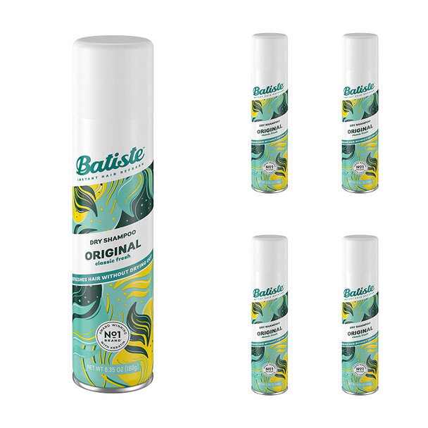 Batiste Batiste dry shampoo, original fragrance, 5 Count, 6.73 Ounce