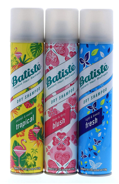Batiste Dry Shampoo Blush Floral & Flirty + Cool&Crisp fresh + coconut&exotic tropical