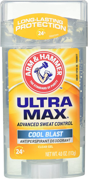 Arm & Hammer Deodorant 4 Ounce Gel Clear Ultra Max Cool Blast (118ml) (6 Pack)