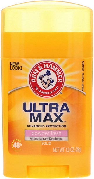 Arm & Hammer Ultra Max Powder Fresh Antiperspirant Deodorant 1.0 Oz Travel Size (Pack of 3)