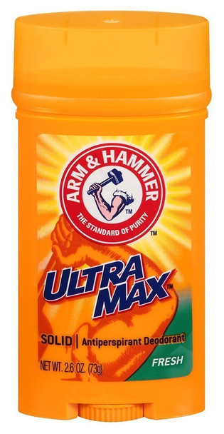 Arm & Hammer Deodorant 2.6 Ounce Solid Ultra Max Fresh (Wide) (76ml) (2 Pack)