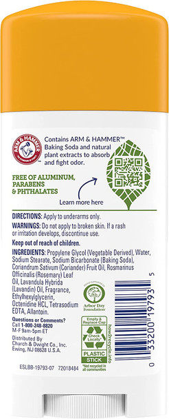 Arm & Hammer Essentials Natural Deodorant, Fresh - 2.5 oz - 3 pk