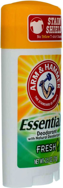Arm & Hammer Essentials Natural Deodorant, Fresh, 2.5 Oz (Pack of 6)