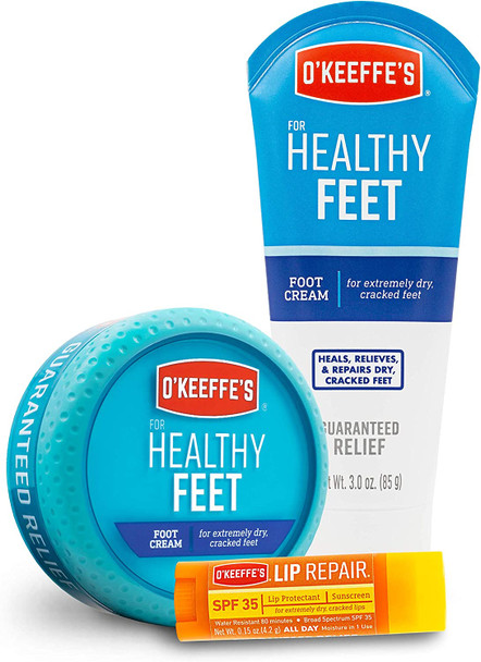 O'Keeffe's Healthy Feet Jar, Tube, and Lip Repair SPF Variety Pack