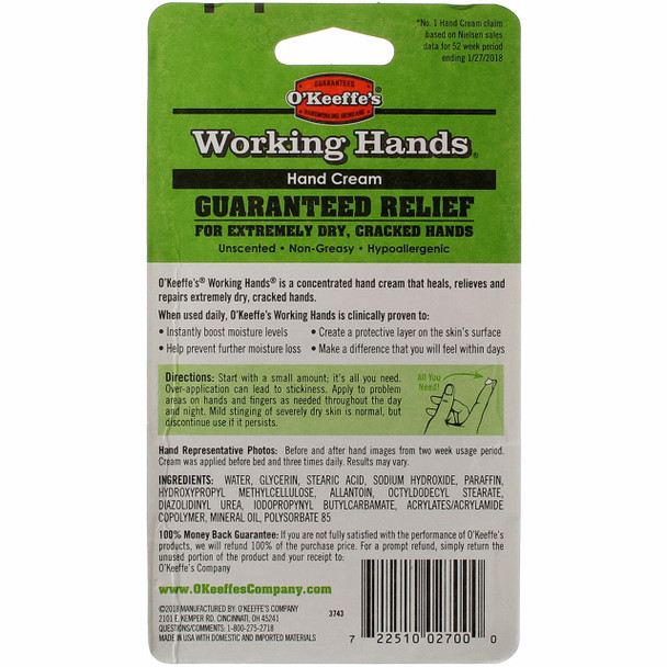 O'Keeffe's Working Hands Hand Cream (Pack of 4)