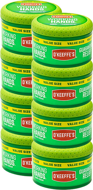 O'Keeffe's Working Hands Hand Cream Value Size, 6.8 ounce Jar, (Pack of 8)