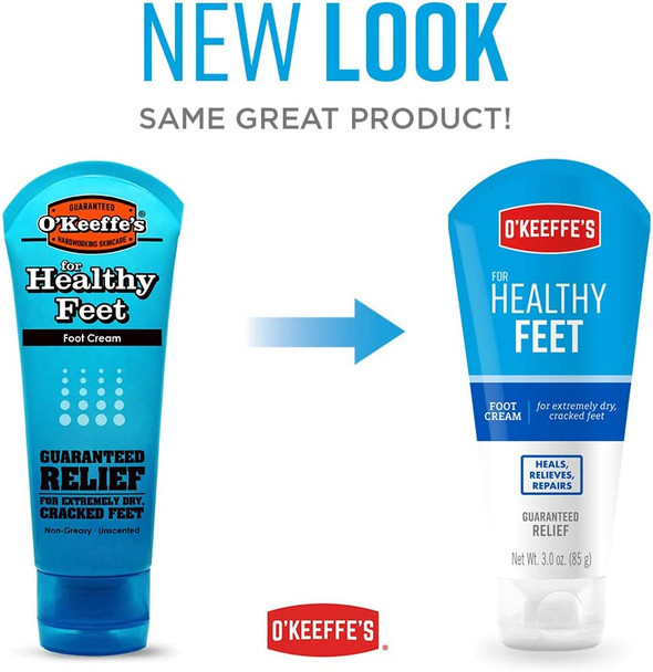 O'Keeffe's Healthy Feet Foot Cream, 3.0 ounce Tube, (Pack of 6)