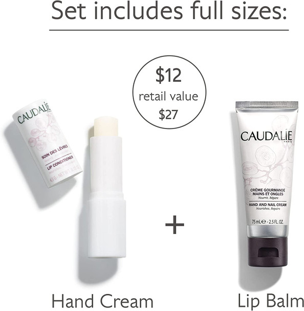 Caudalie Nourishing Lip & Hand Duo - Classic