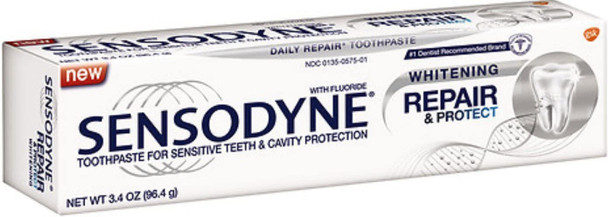 Sensodyne Repair & Protect Whitening Toothpaste with Fluoride 3.4 oz (Pack of 3)