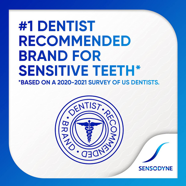 Sensodyne Repair and Protect Whitening Toothpaste, Toothpaste for Sensitive Teeth and Cavity Prevention, 3.4 oz (Pack of 3)