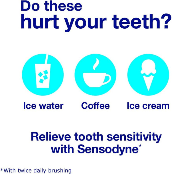 Sensodyne True White Fluoride Toothpaste For Sensitive Teeth Mint Flavor - 3 oz, Pack of 6