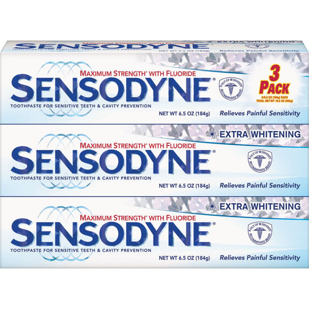 Sensodyne Extra Whitening Toothpaste (6.5 oz, 3 pk.) (pack of 2)