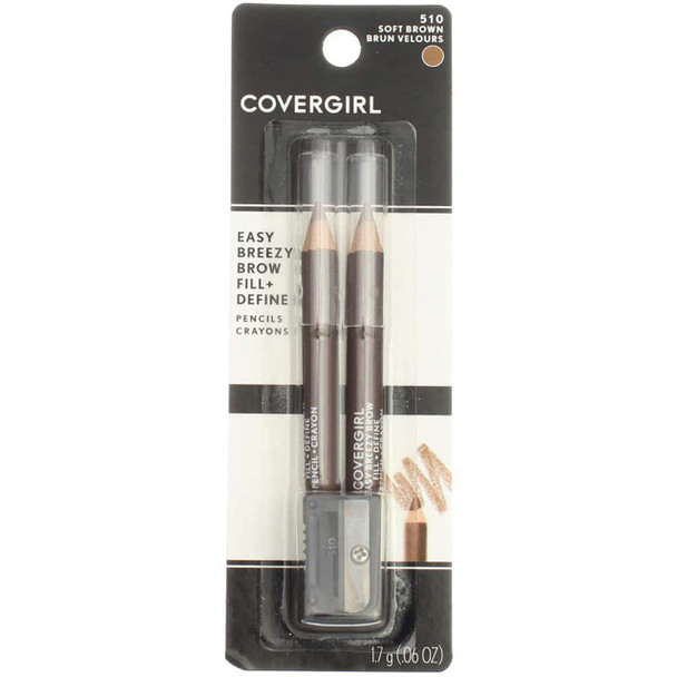 CoverGirl Brow and Eye Makers Pencil - Soft Brown (510) - 2 pk