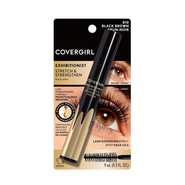 COVERGIRL Exhibitionist Stretch & Strengthen Mascara, Black Brown