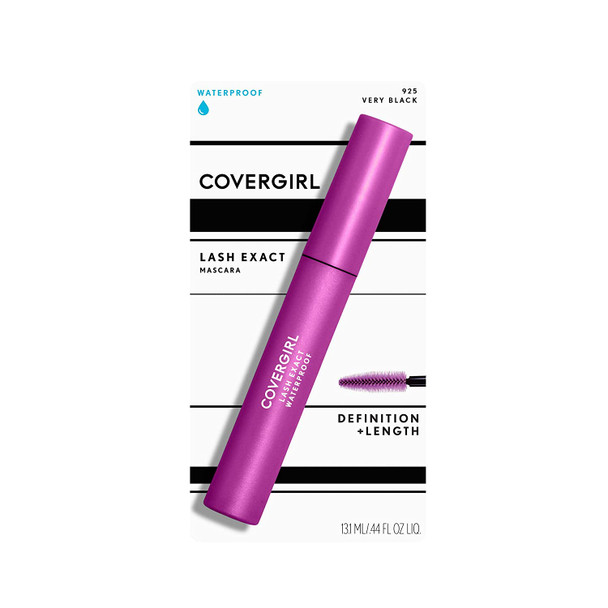 COVERGIRL Lashexact Mascara Waterproof Very Black 925, .13 oz (packaging may vary)