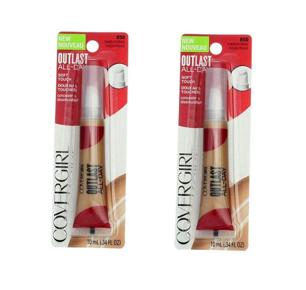 Pack of 2 CoverGirl Outlast All-Day Soft Touch Concealer, Medium/Deep 850