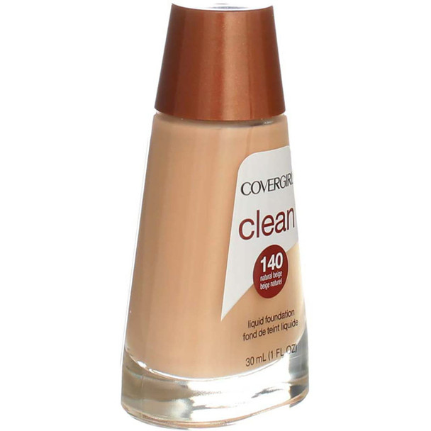 CoverGirl Clean Liquid Makeup, Natural Beige, [140] 1 oz