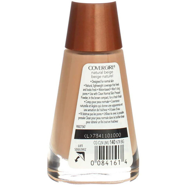 CoverGirl Clean Liquid Makeup, Natural Beige, [140] 1 oz