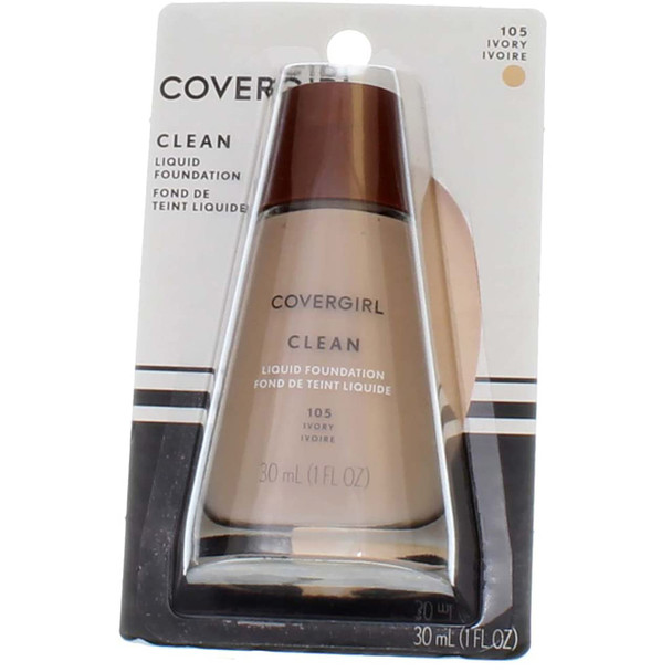 CoverGirl Clean Normal Ivory 105 Liquid Skin Foundation Makeup, 1 Fluid Ounce -- 2 per case.