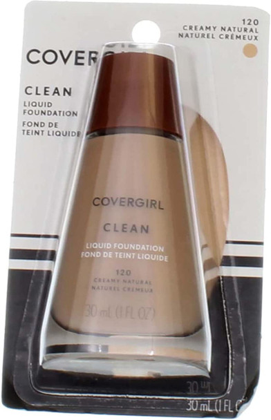 CoverGirl Clean Liquid Foundation, 120 Creamy Natural, 1 Ounce