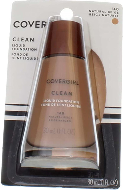 CoverGirl Clean Normal Skin, 140 Natural Beige, 1 Ounce
