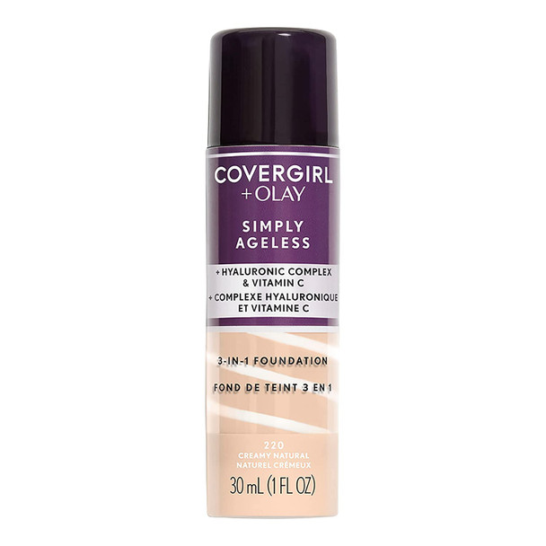 Covergirl + Olay Simply Ageless 3-in-1 Liquid Foundation, Creamy Natural