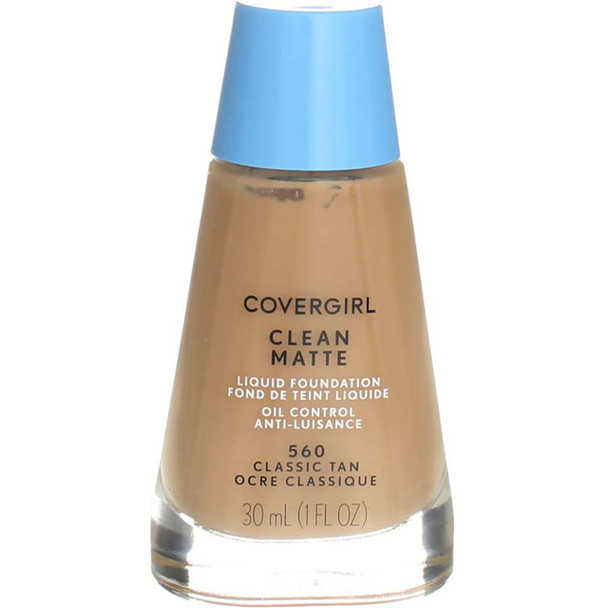 CoverGirl Clean Classic Tan Matte 560 Oil Control Liquid Makeup -- 2 per case.