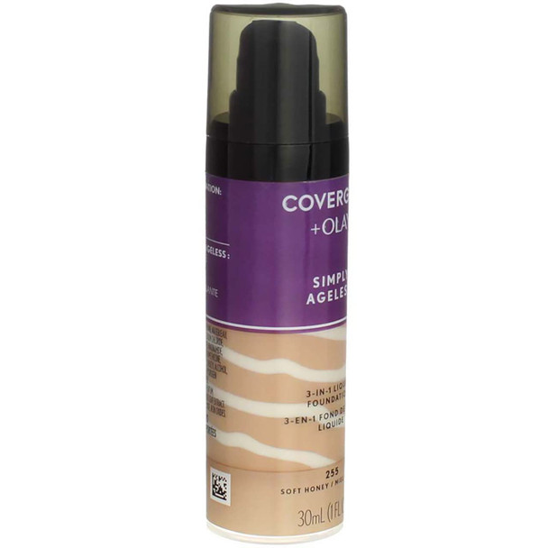 CoverGirl and Olay Soft Honey 255 Simply Ageless 3 in 1 Liquid Foundation -- 2 per case.