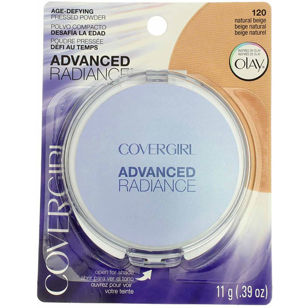 CoverGirl Advanced Radiance Age-Defying Pressed Powder, Natural Beige [120], 0.39 oz