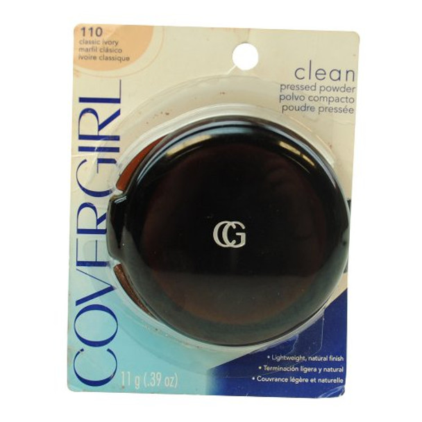 CoverGirl Clean Pressed Powder, Classic Ivory 110 .39 oz (11 g)