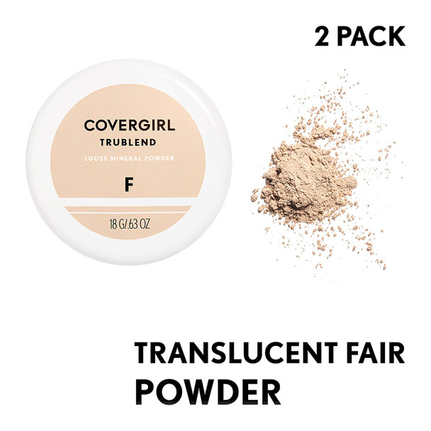 Covergirl Trublend Mineral Loose Powder, 405 Translucent Fair, Pack of 2
