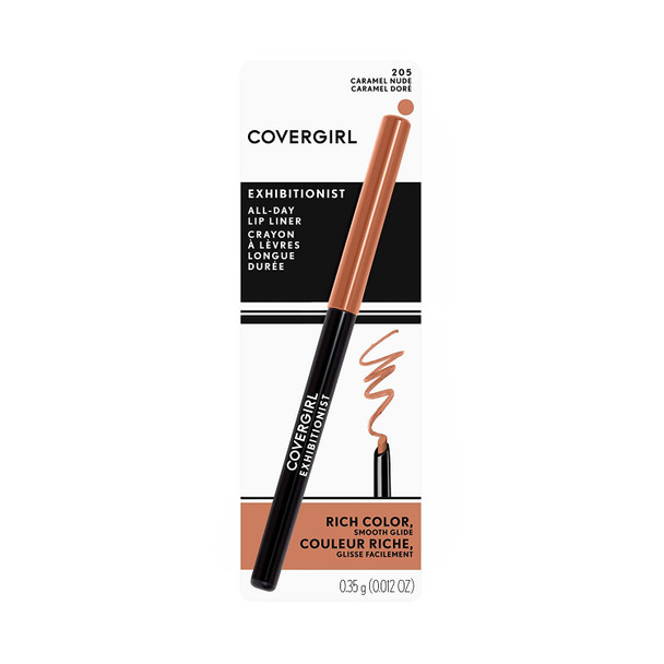 COVERGIRL Exhibitionist Lip Liner, Caramel Nude 205, 0.012 Ounce