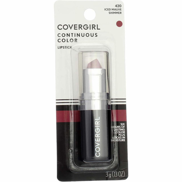 CoverGirl Continuous Color Lipstick, Iced Mauve