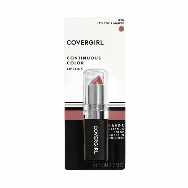 COVERGIRL Continuous Color Lipstick It's Your Mauve 030, 0.13 oz (packaging may vary)