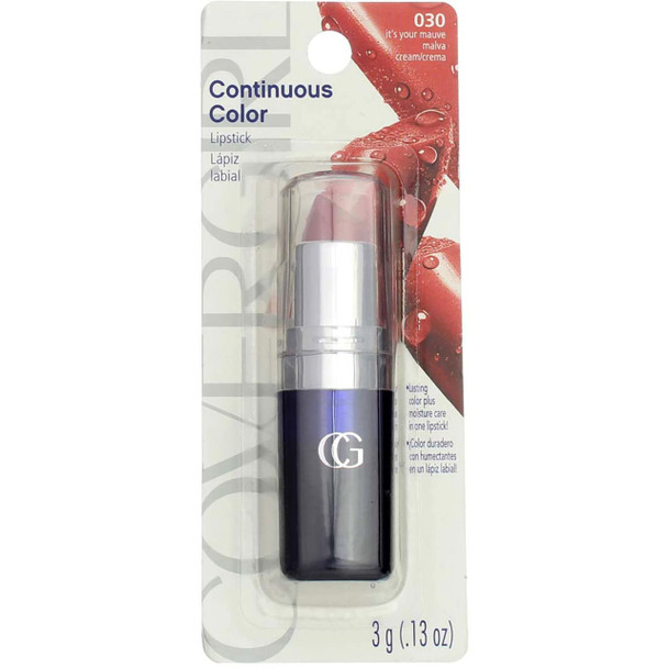 CoverGirl Continuous Color Lipstick, It's Your Mauve [030], 0.13 oz (Pack of 6)