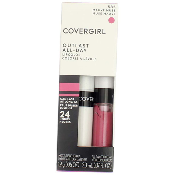 CoverGirl Outlast All Day Lipcolor, Mauve Muse [585] 1 ea (Pack of 4)