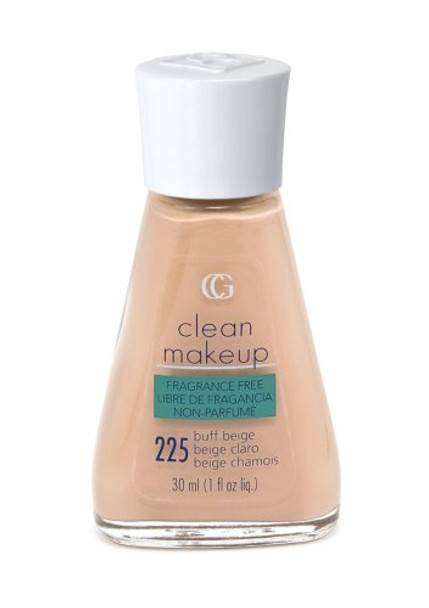 CoverGirl Clean Fragrance Free Liquid Make Up, Buff Beige 225, 1-Ounce Packages (Pack of 2)