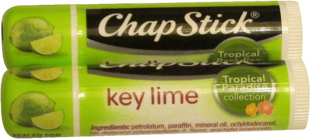 Chapstick Brand Lip Balm Key Lime Tropical Paradise (Pack of 2)