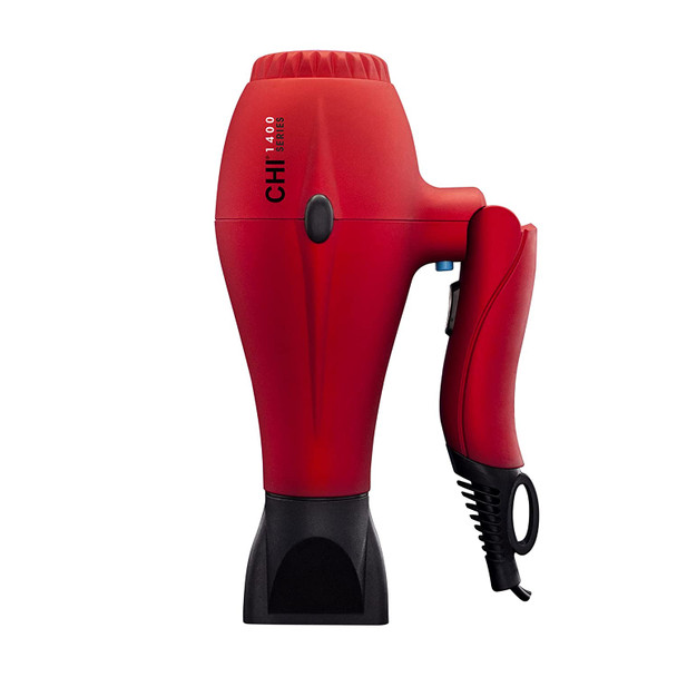 CHI 1400 Series Foldable Compact Hair Dryer, Red, 16 Oz
