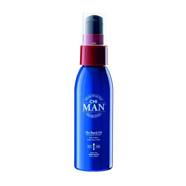 CHI Man Beard Oil. Moisturizes and Softens Beard. With Oud Fragrance, Oud, 2 ounces