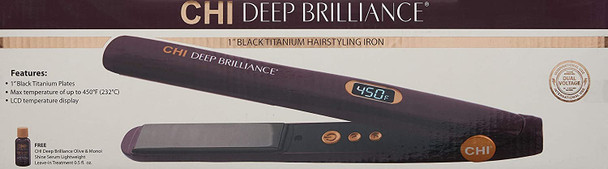 CHI Deep Brilliance 1" Black Titanium Hairstyling Iron